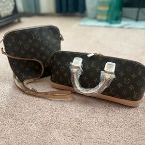 Dark Brown Monogram Crossbody Bag